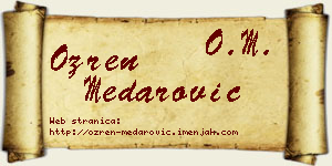 Ozren Medarović vizit kartica